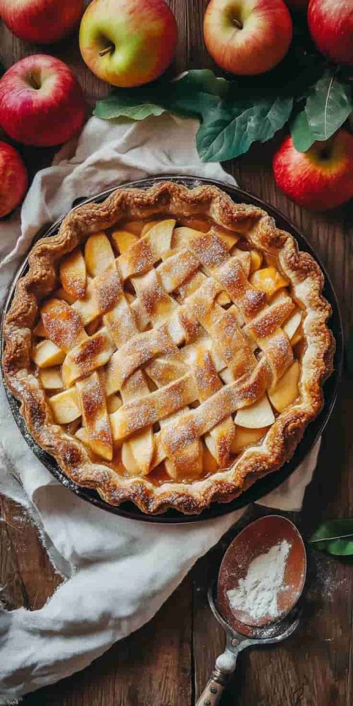 tarte aux pommes tressée