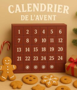 calendrier de l'avent avec biscuits de noël proposé par Les 4 Tasses